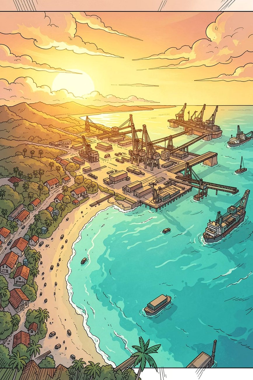 Ilustrasi kawasan pesisir dan kualitas air laut